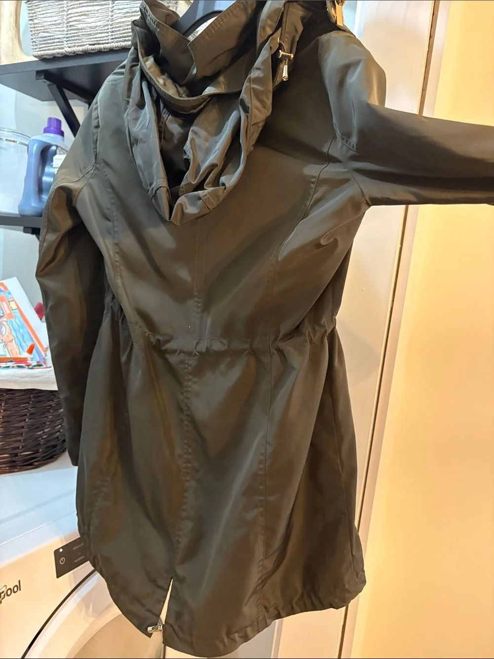 Michael Kors Olive Hooded Utility Jacket